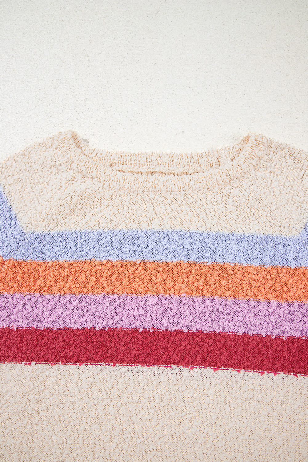 Jet Stream Striped  Loose Sleeve  Sweater