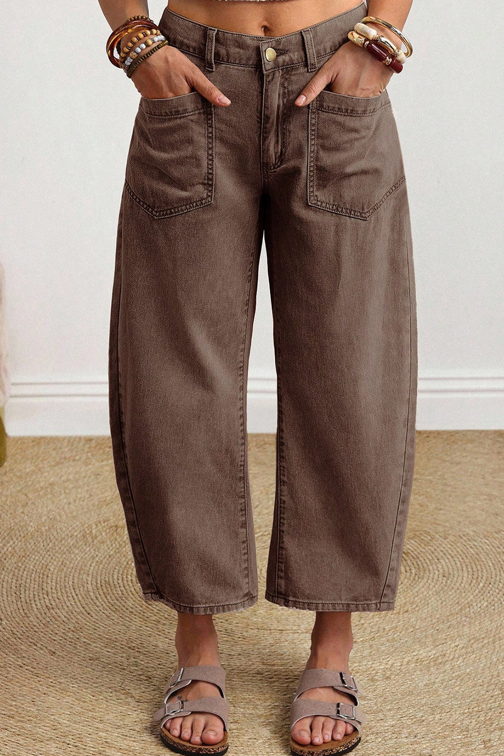 Coffee Run Barrel Jeans