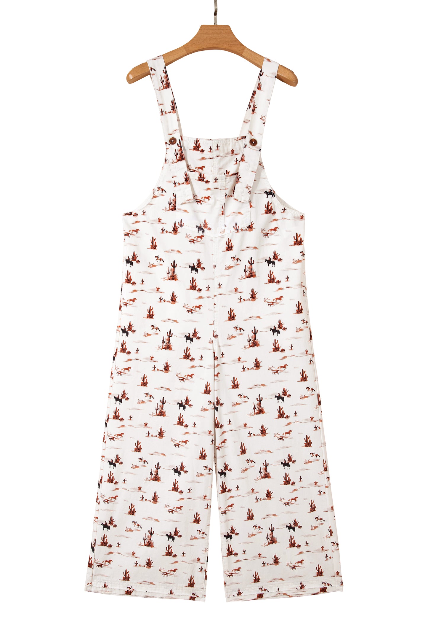 Free Rein Western Printed Jumpsuit – Relaxed Fit Cotton Dungarees