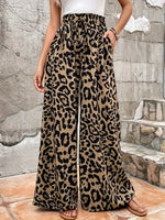 Leopard Print Wide Leg Pant