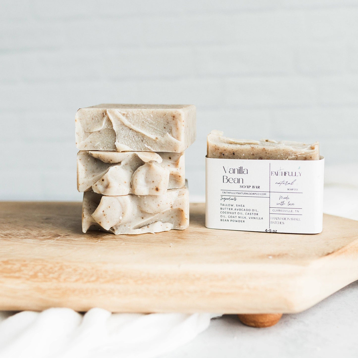 Vanilla Bean Bar – Tallow & Goat Milk Small Batch Soap