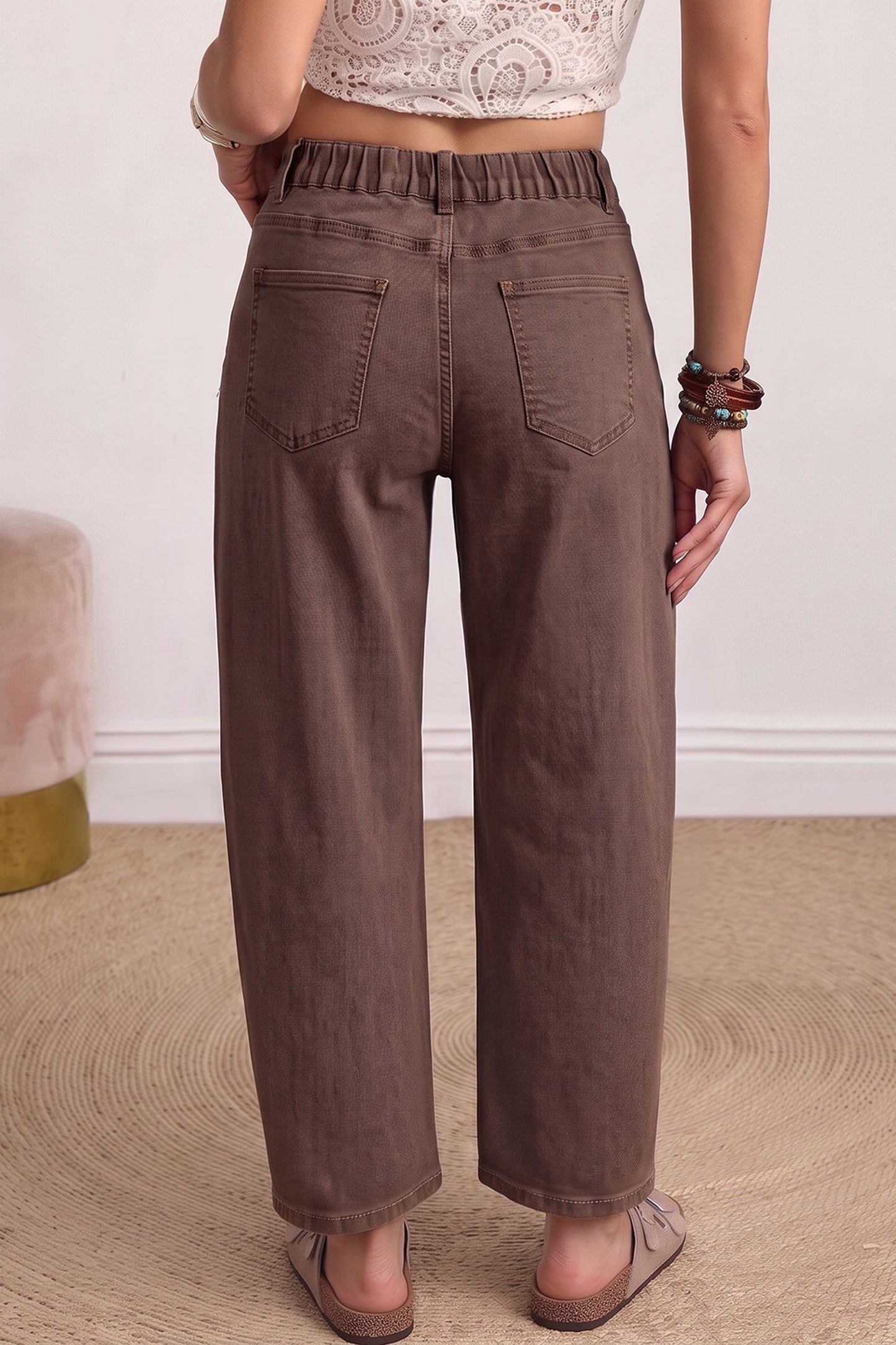 Coffee Run Barrel Jeans