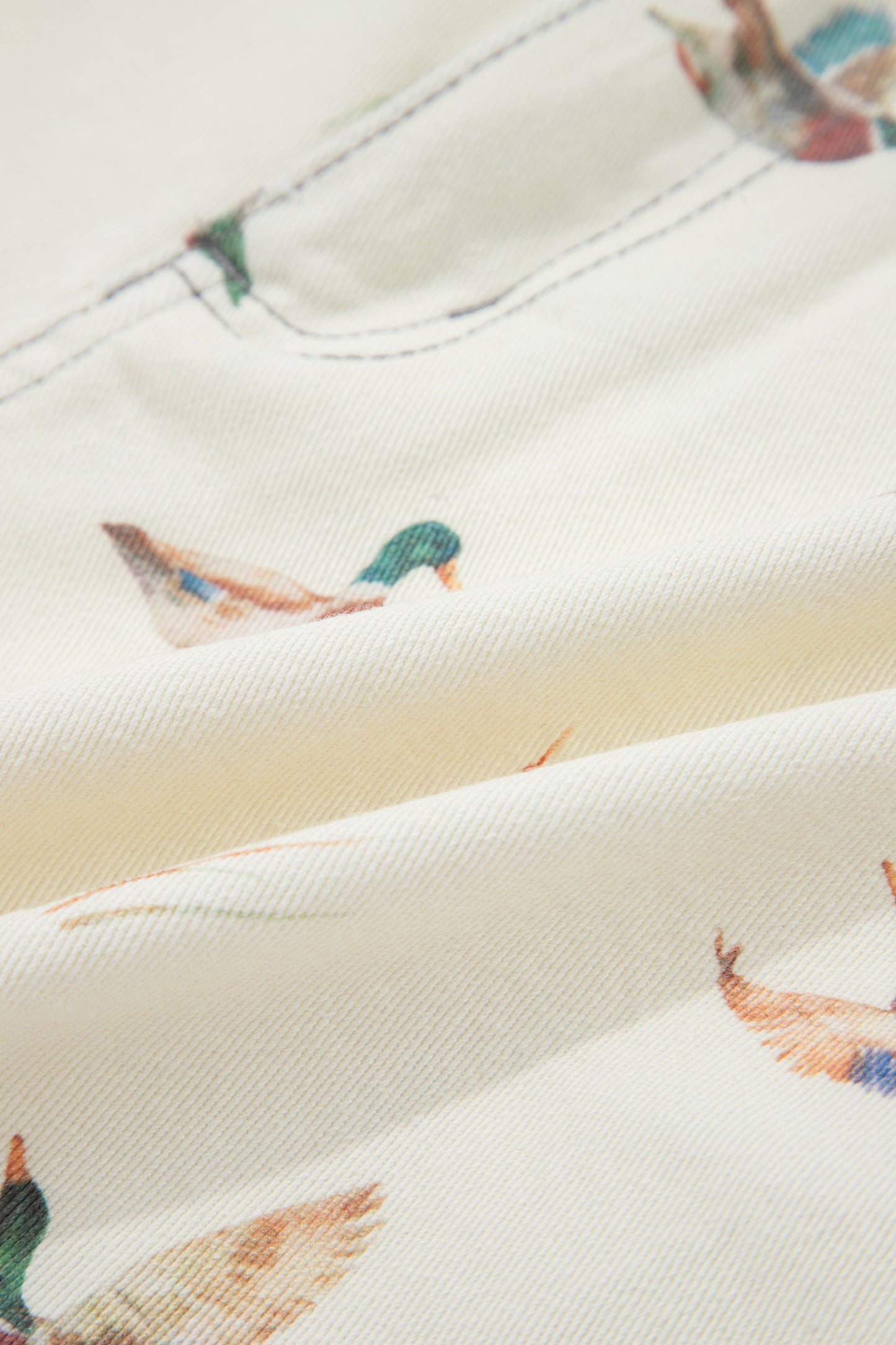 🦆🤠 Wild Duck Mallard High Waist Denim Shorts