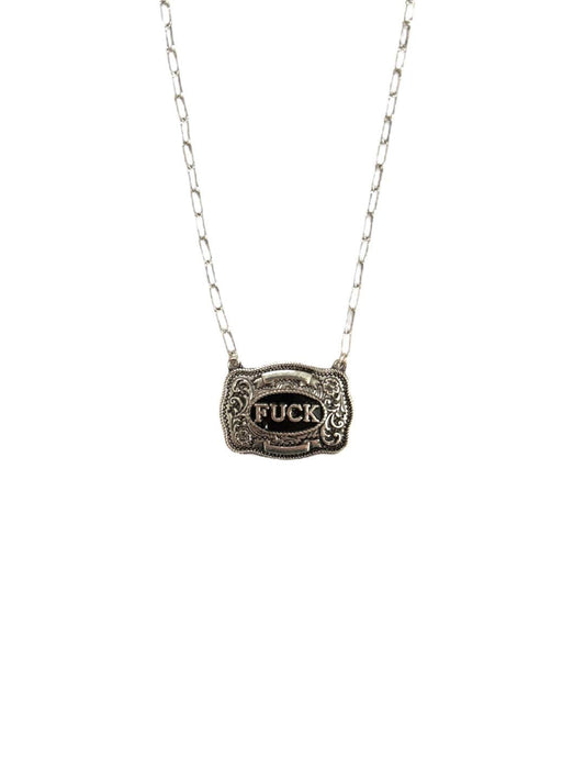 F*CK Belt Buckle Necklace