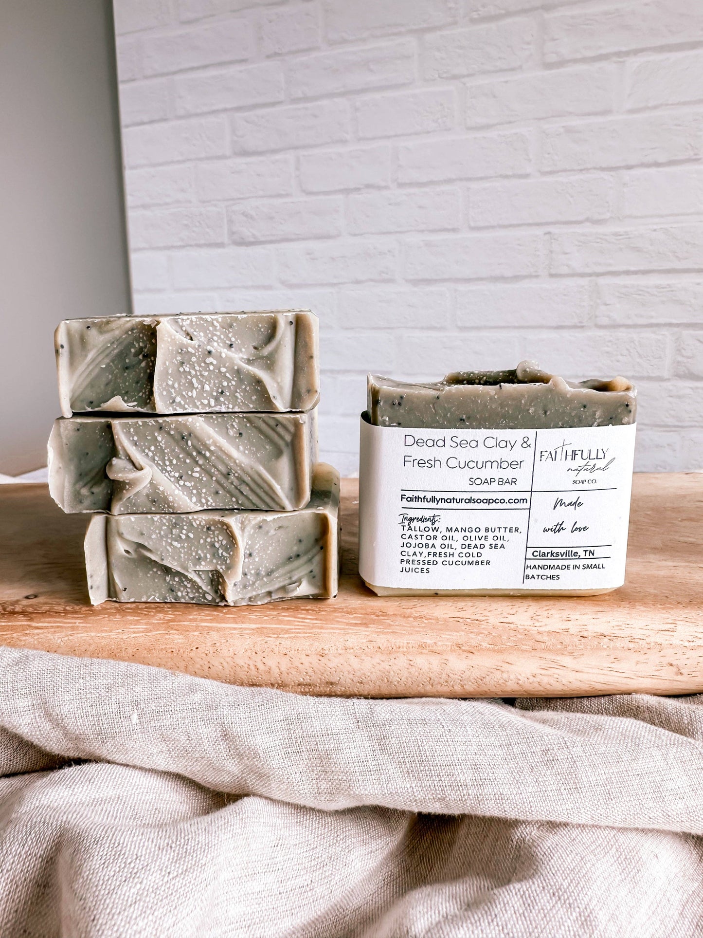 Dead Sea Clay & Cucumber Bar – Mineral-Rich Natural Soap