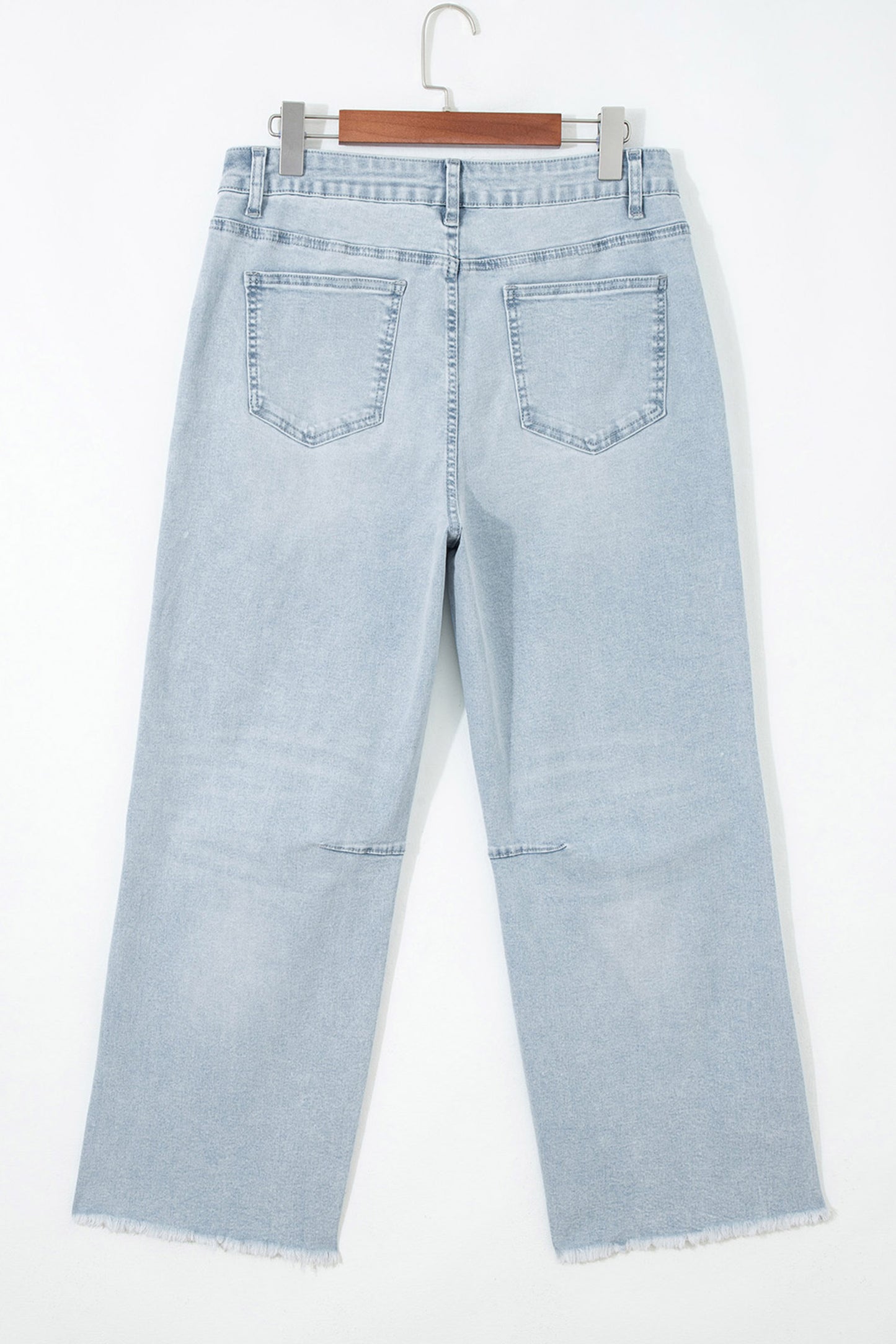 Beau Blue Sequin Football Raw Hem Jeans