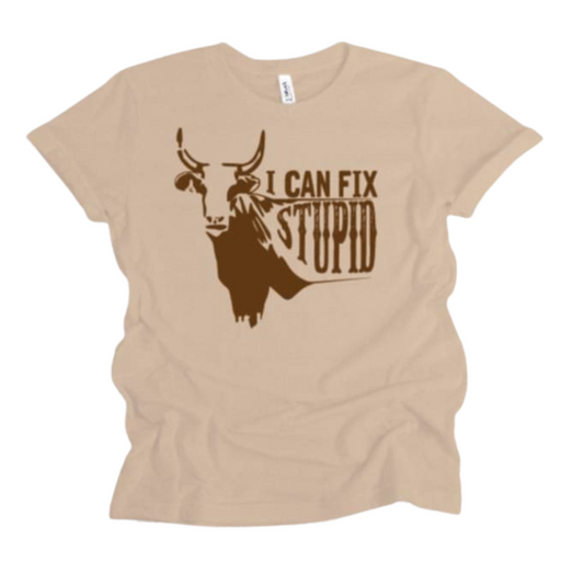 I Can Fix Stupid Tee 🧠💪 Unisex