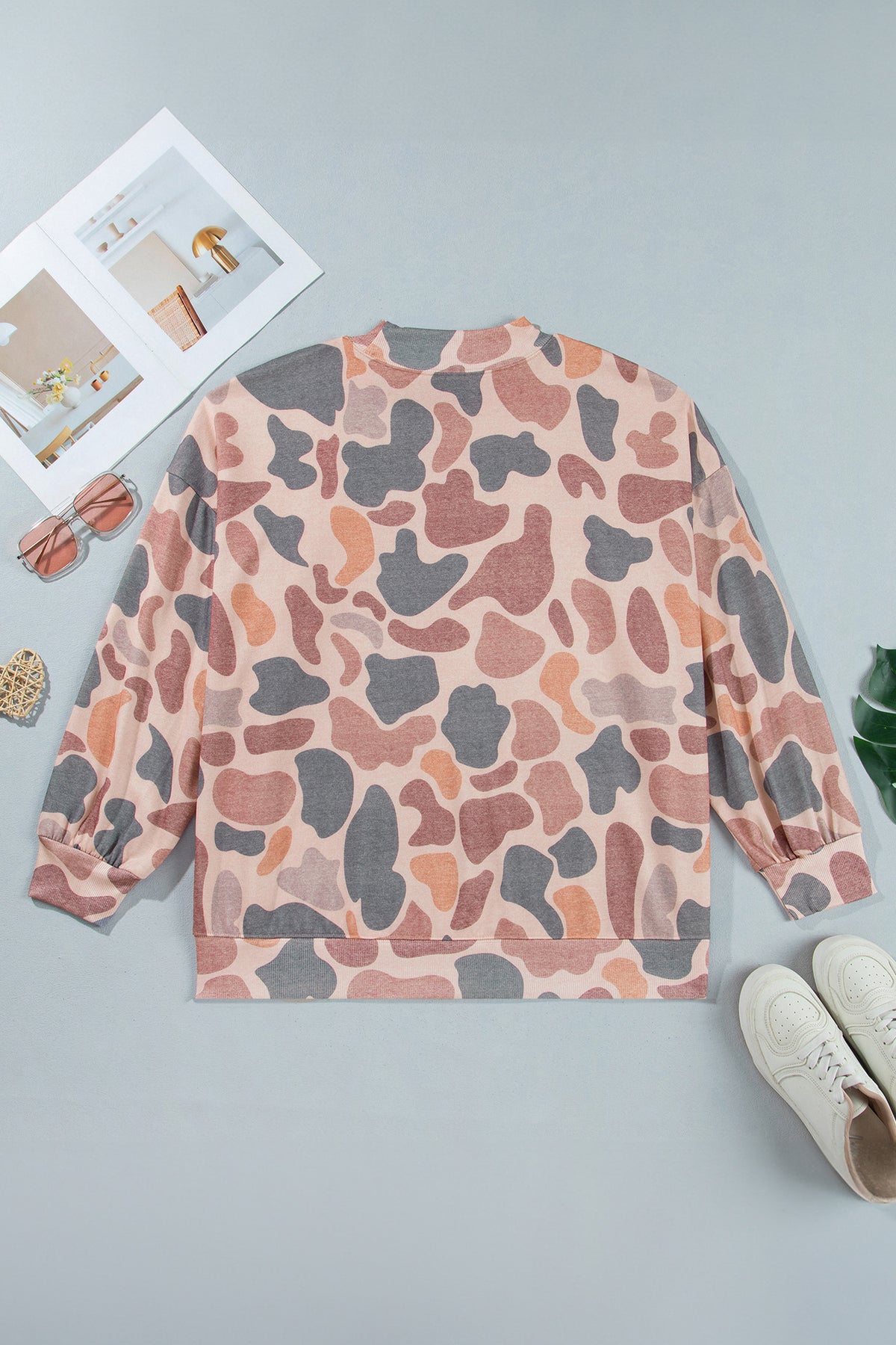 Khaki Camo Howdy Western Graphic Crewneck