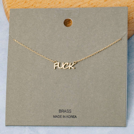 F🖤ck Pendant Necklace