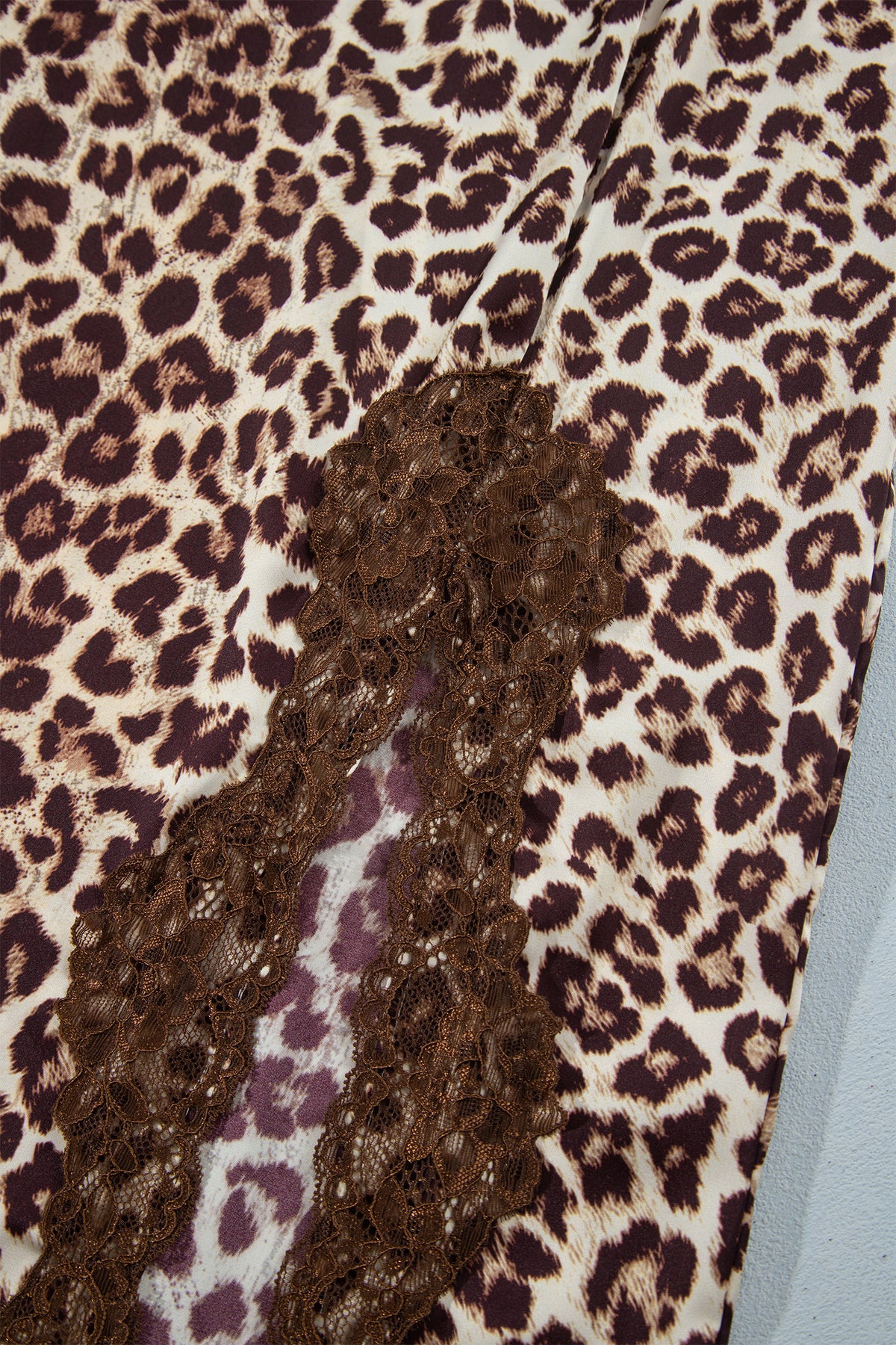 Multicolour Cheetah Print Trim Split Long Western Skirt