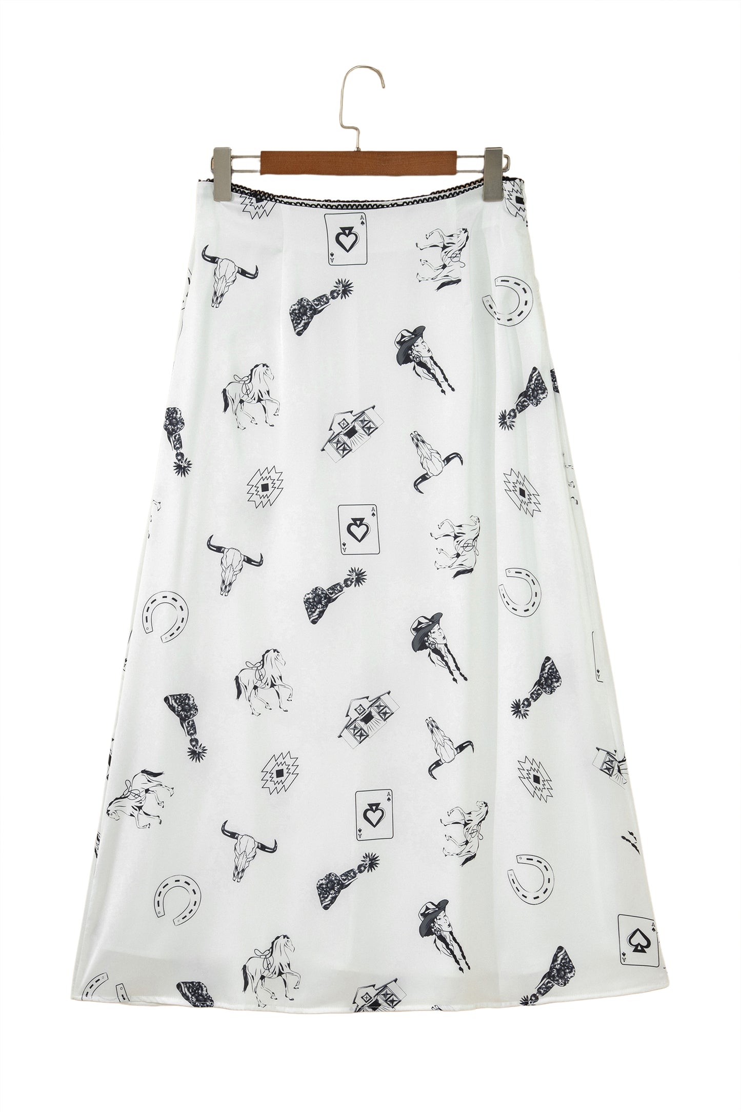 Midnight Rodeo Satin Maxi Skirt 2 Variants