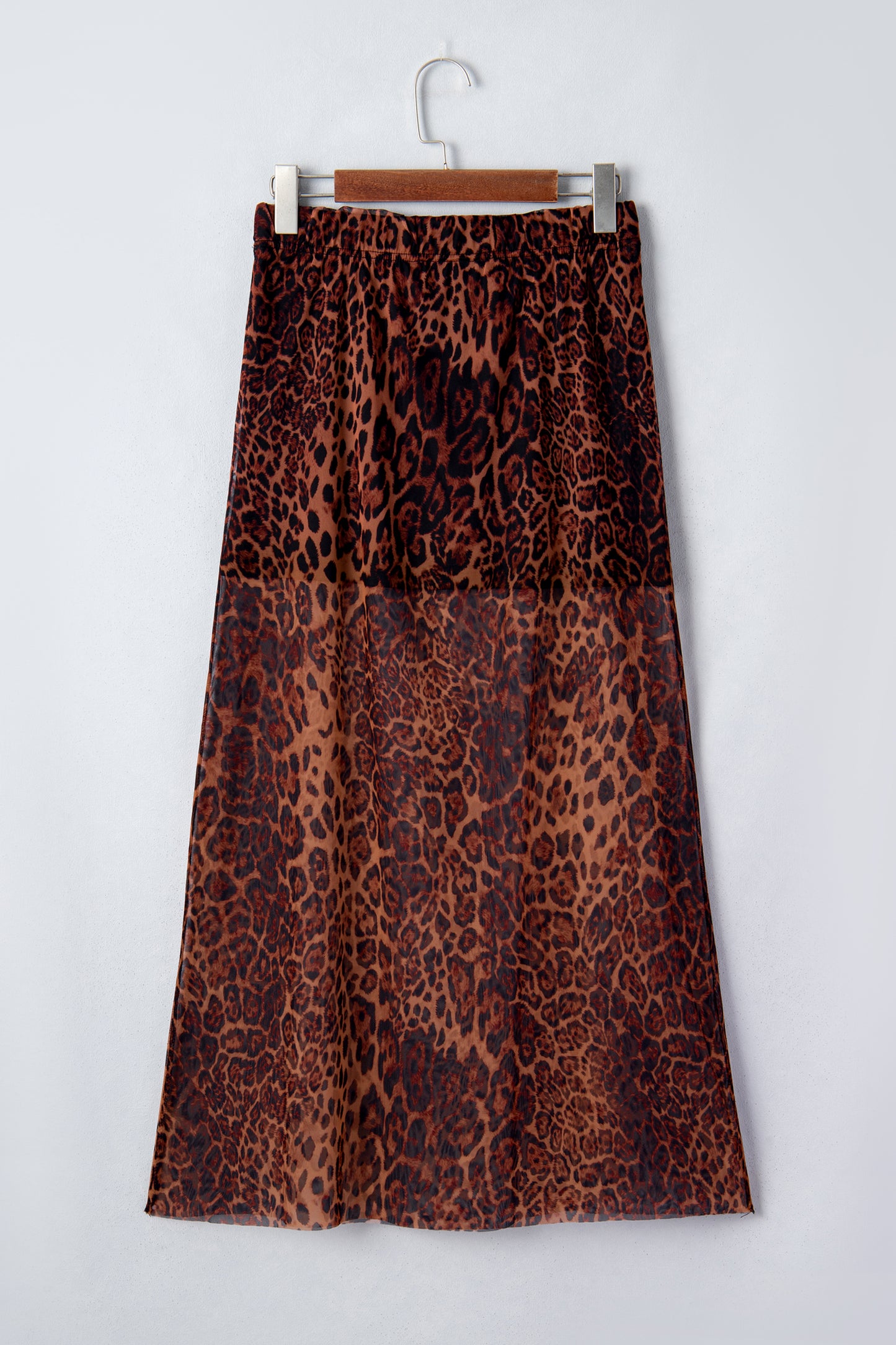 Wild Side Sheer Leopard Maxi Skirt
