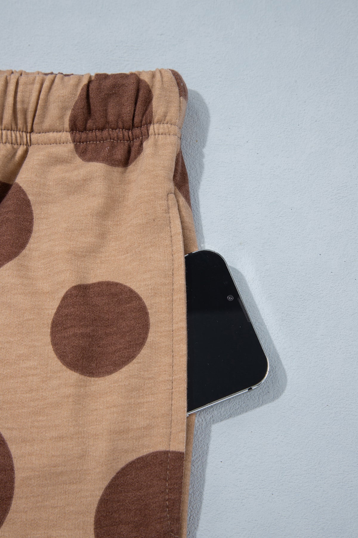 Polka Dot Long Sleeve Top & Drawstring Pants Set