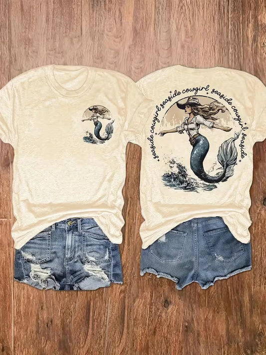 Seaside Cowgirl Tee –  🌊🤠