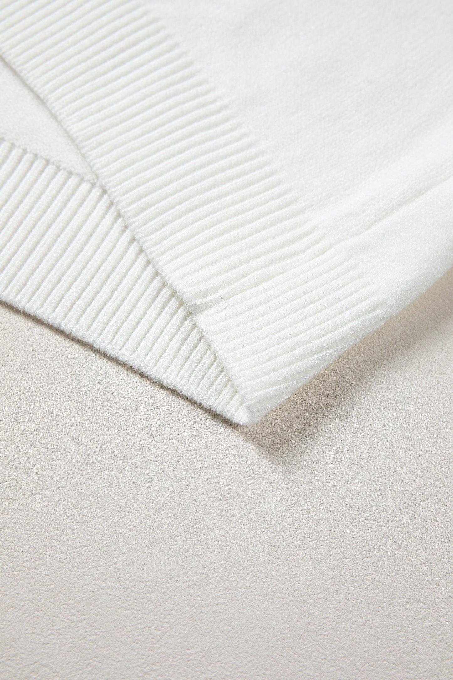 Parchment Corded Horseshoe Mock Neck Sweater Available in multiple colors