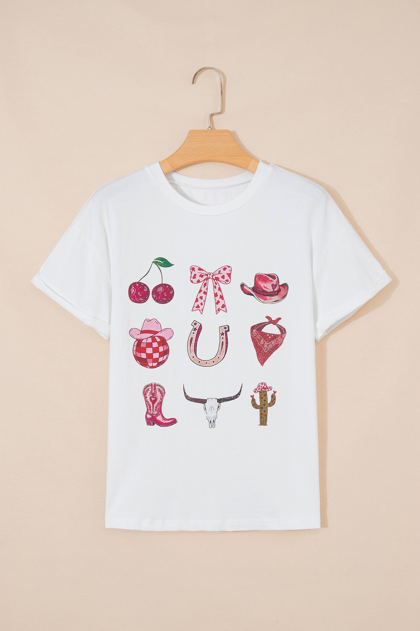 White Coquette Cowgirl Elements Relaxed Tee