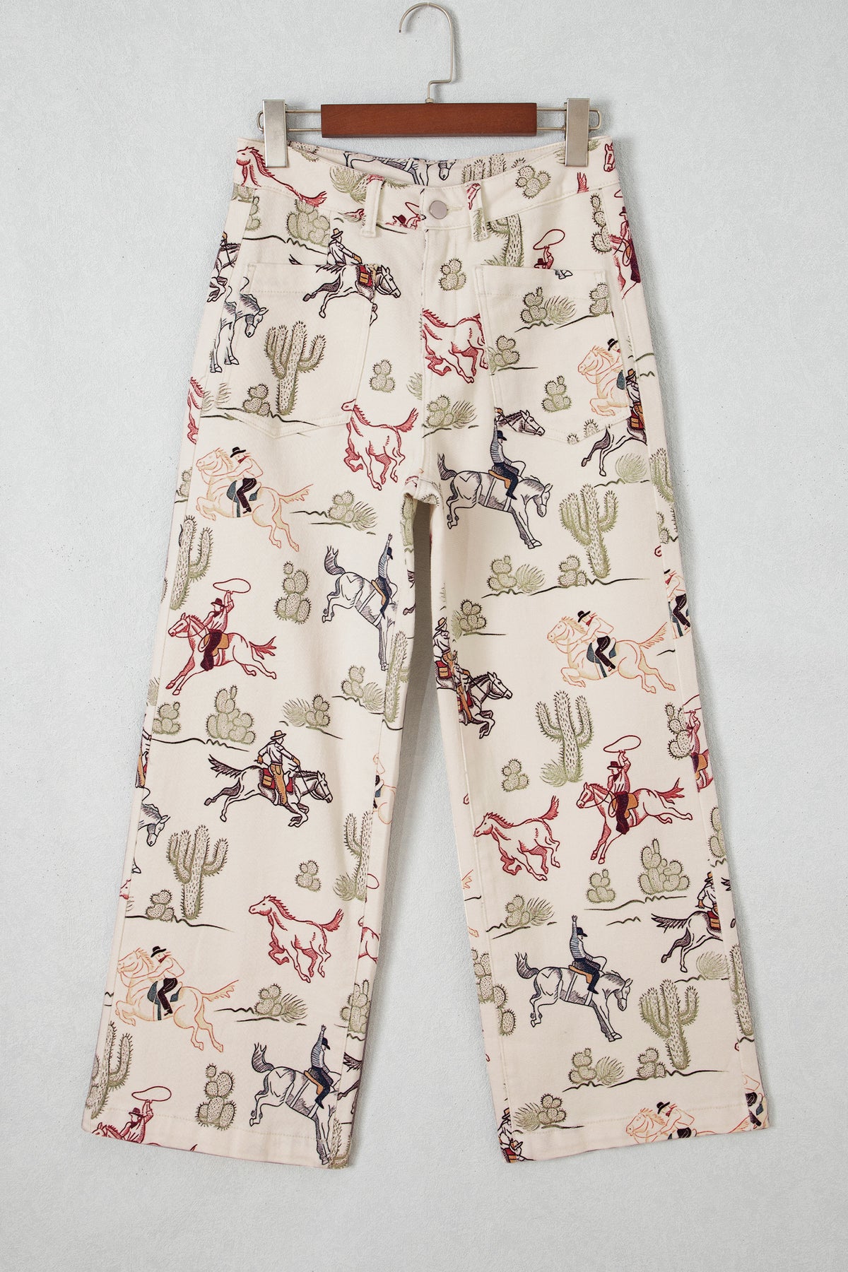 Western Print Straight-Leg Ankle Jeans | Sizes 4–16