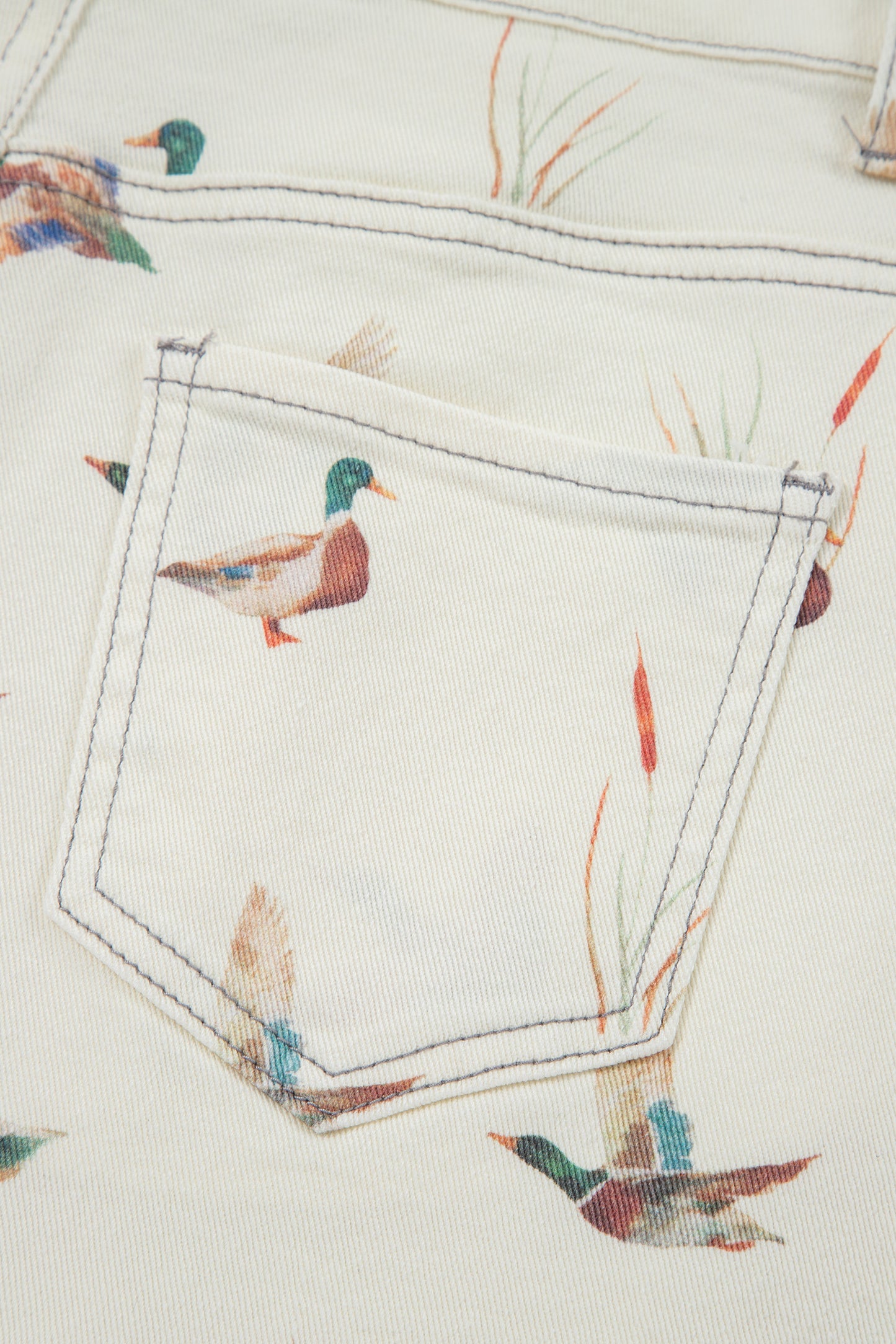 🦆🤠 Wild Duck Mallard High Waist Denim Shorts