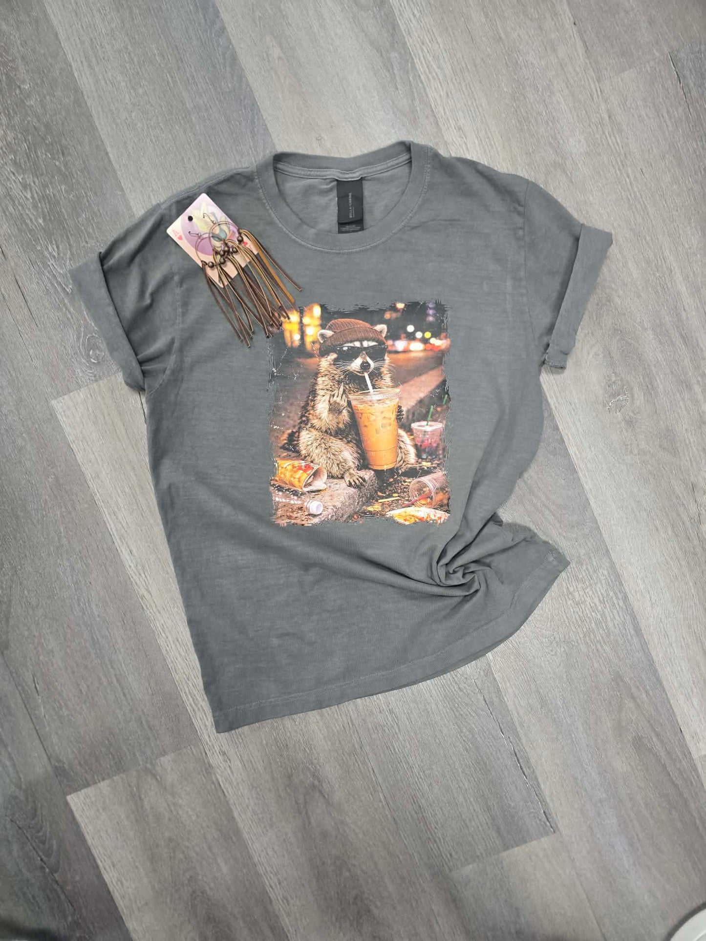 Zero F’s Given Raccoon Tee 🖕