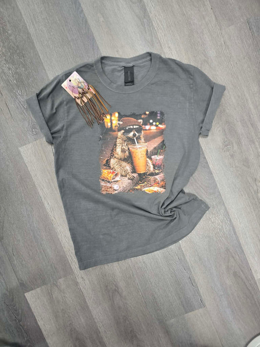Zero F’s Given Raccoon Tee 🖕