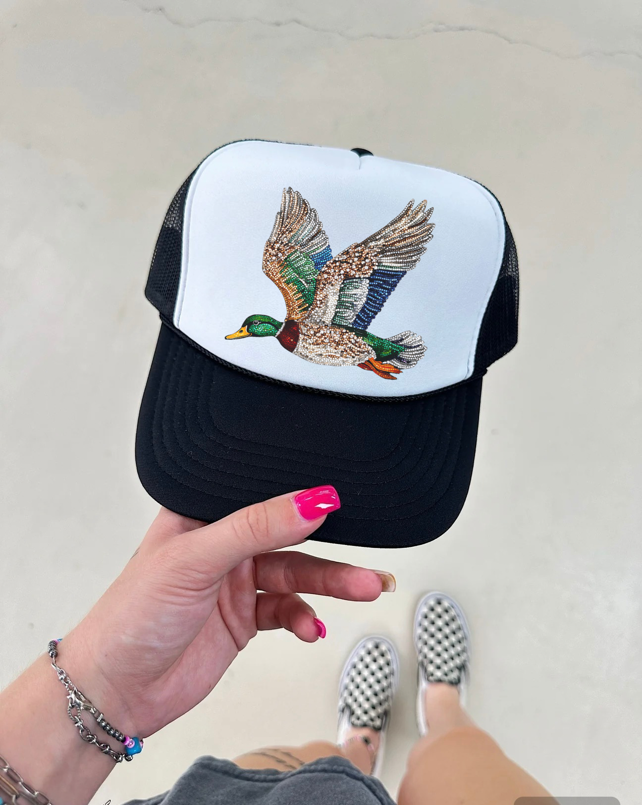 Rhinestone Mallard Trucker Hat (Multiple Color Options)