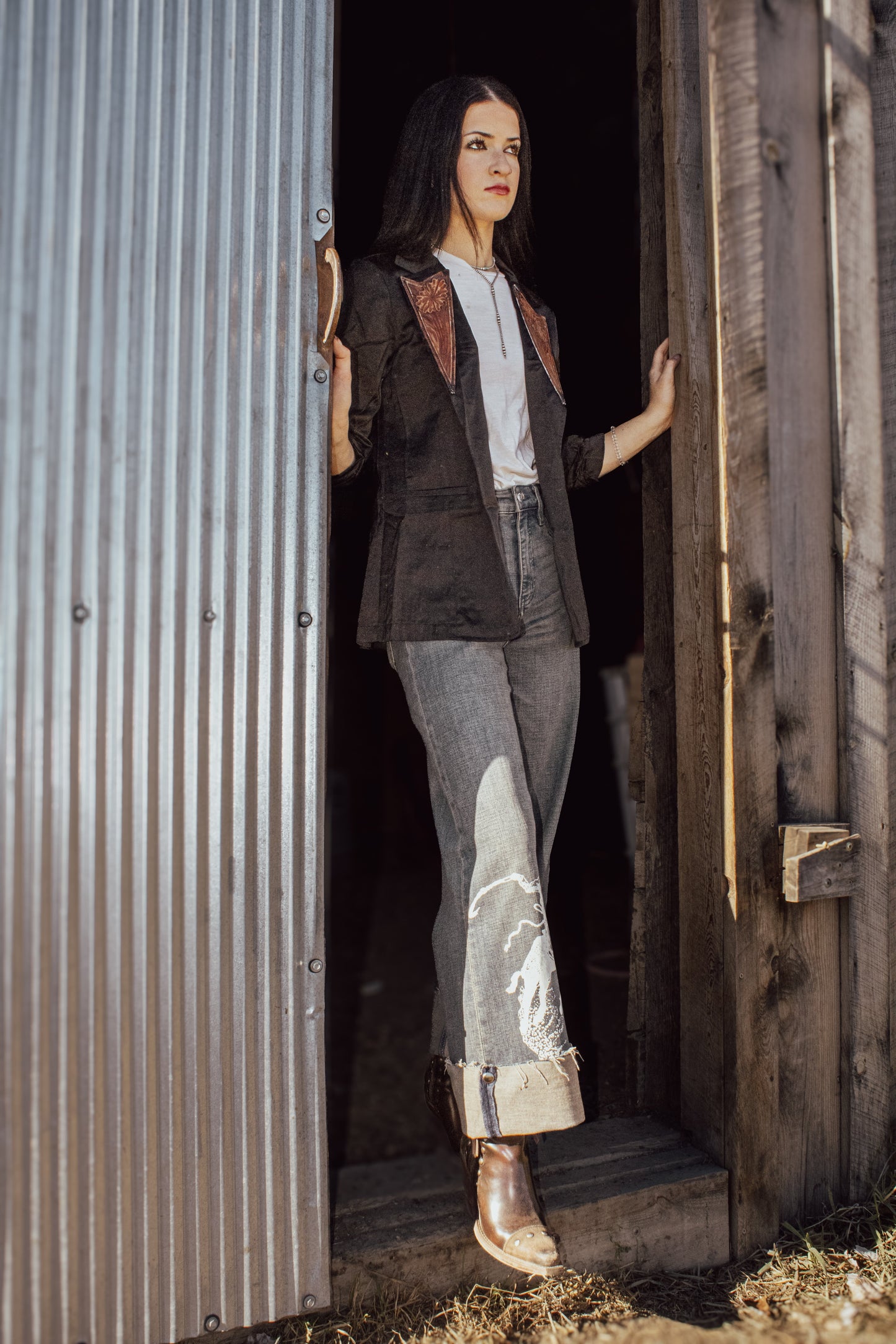 Ranch Bronc Cuffed Cropped Jeans