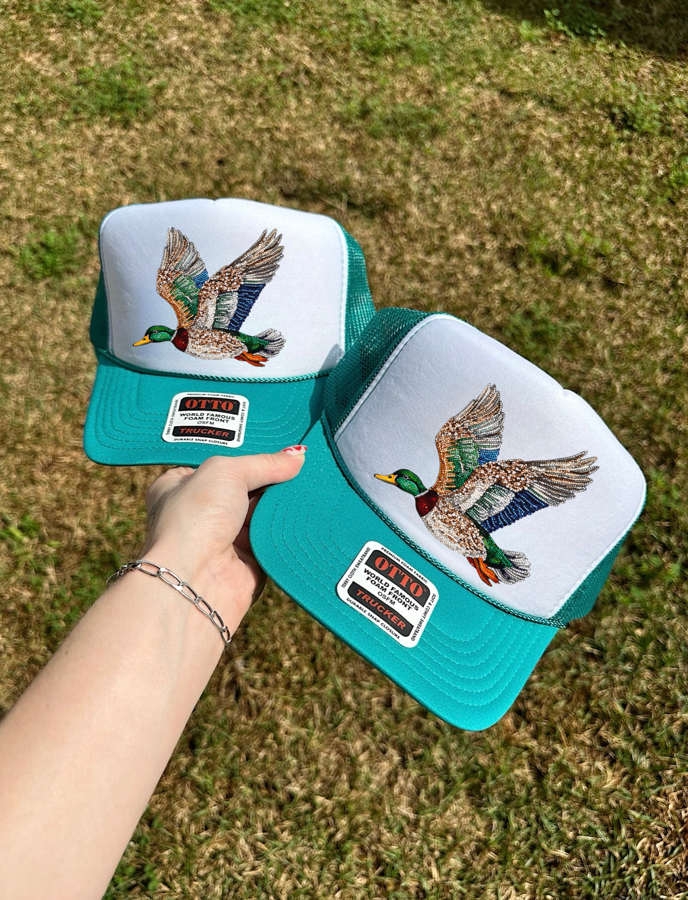 Rhinestone Mallard Trucker Hat (Multiple Color Options)
