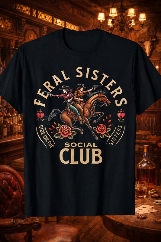 Feral Sisters Social Club Tee 🖤