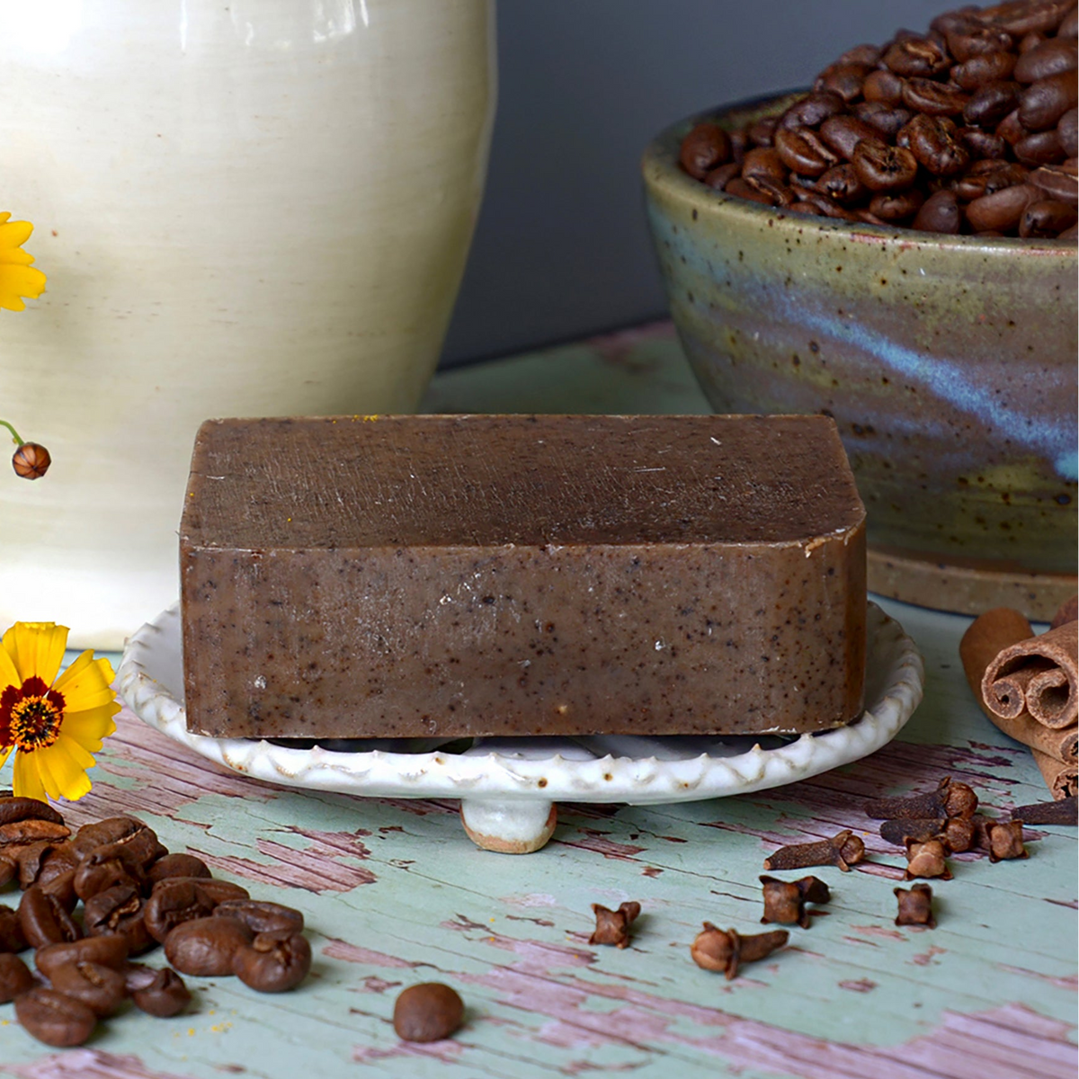 Exfoliating Spiced Coffee Donkey Milk Soap  4.5 oz