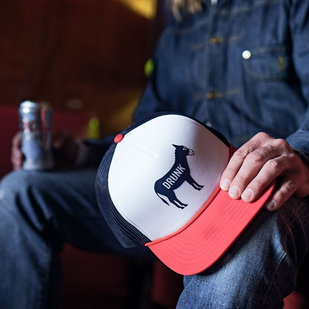 Drunk A$$ Vintage Foam Trucker Hat | Structured Mesh-Back Cap