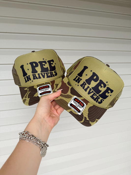 I Pee In Rivers Trucker Hat (Multiple Color Options)