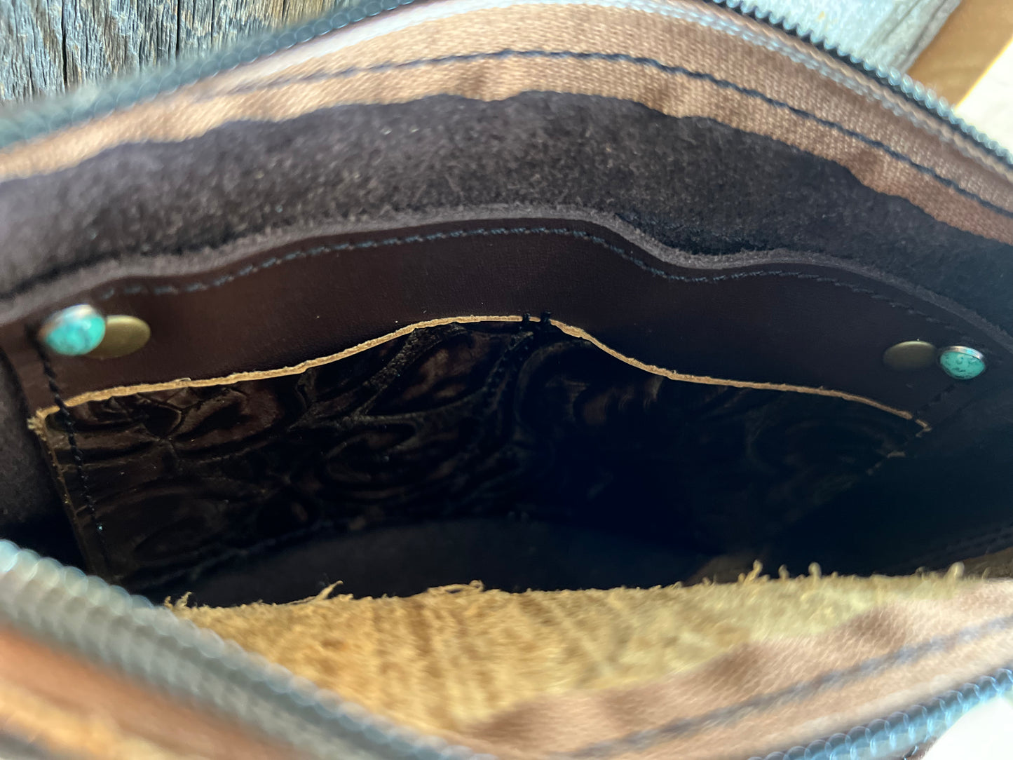 Twisted R Leather - Crossbody Chain Wristlet & Fanny Roses #4008