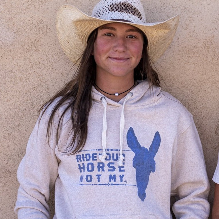 Ride Your Horse not my Ass Hoodie 🐴💙 Unisex