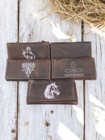 Boot Stitch Rustic Leather Wallet