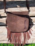Fringe Suede Leather BootStitch Crossbody