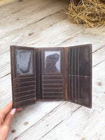 Boot Stitch Rustic Leather Wallet