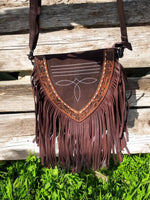 Fringe Suede Leather BootStitch Crossbody