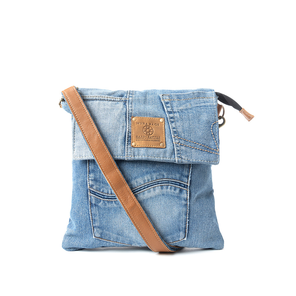 Myra Jaycee's Day Upcycled Denim Crossbody Bag