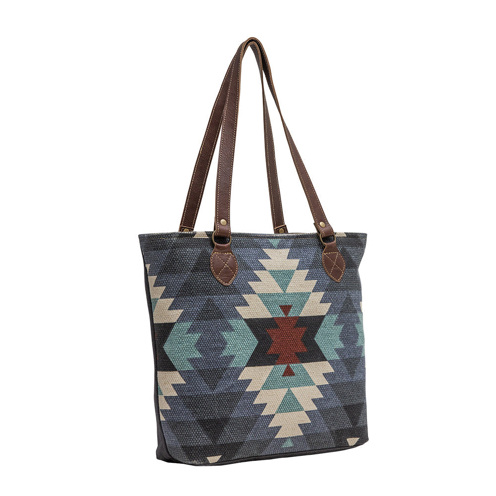 Myra Polos Aztec Canvas Tote