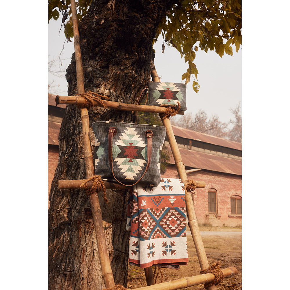 Myra Polos Aztec Canvas Tote