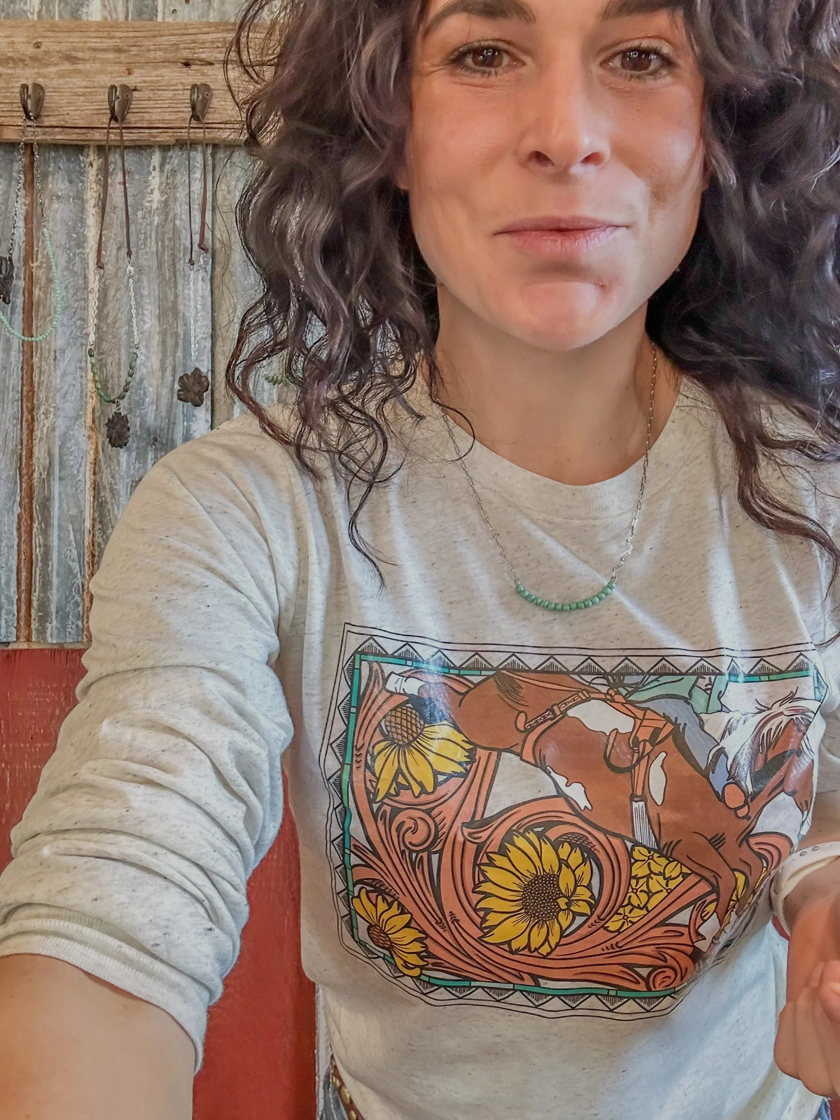 The Annie Bar Necklace — Petite Turquoise Beads