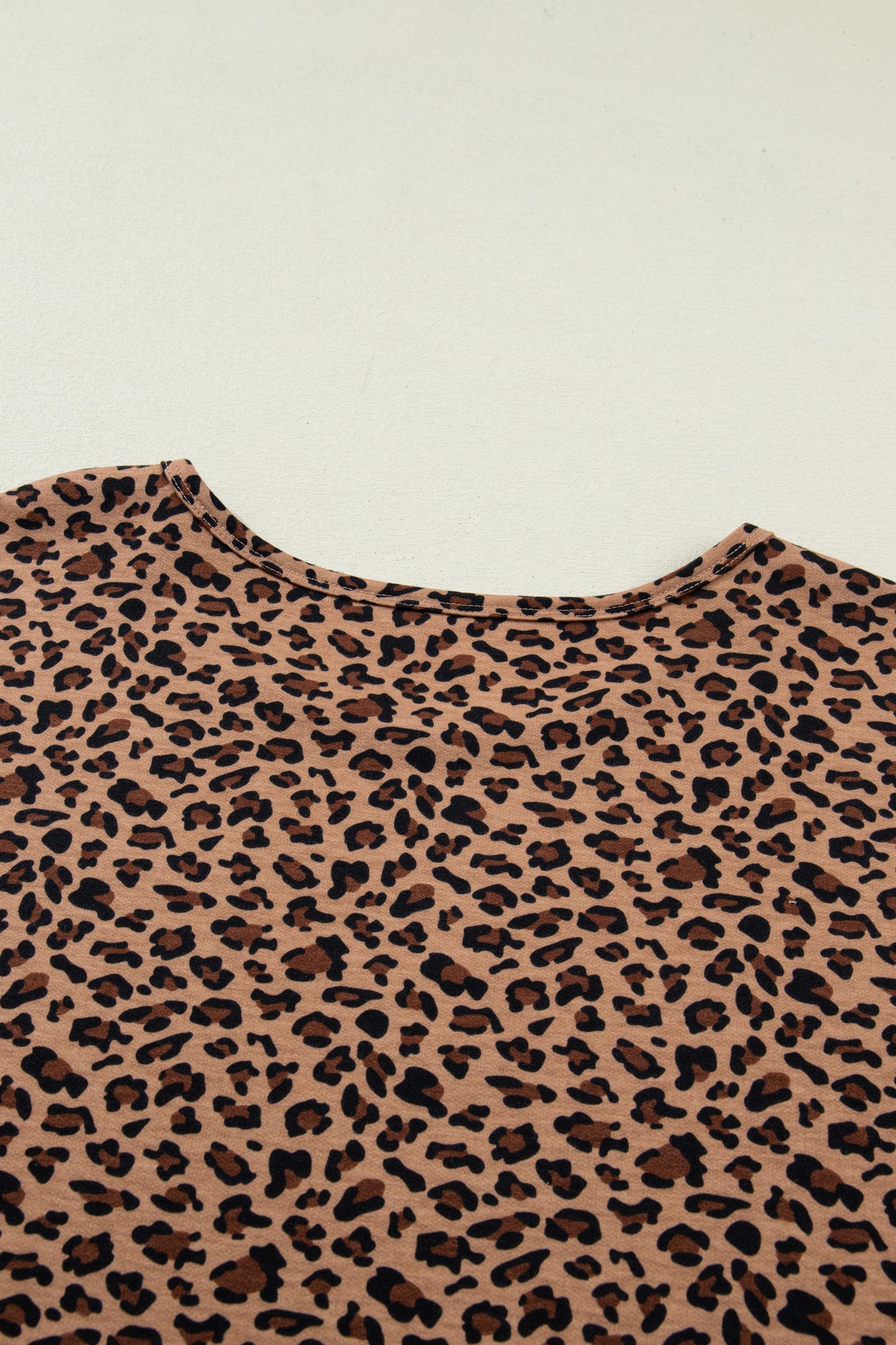 Brown Leopard Plus Size Top & Pleated Pants Set