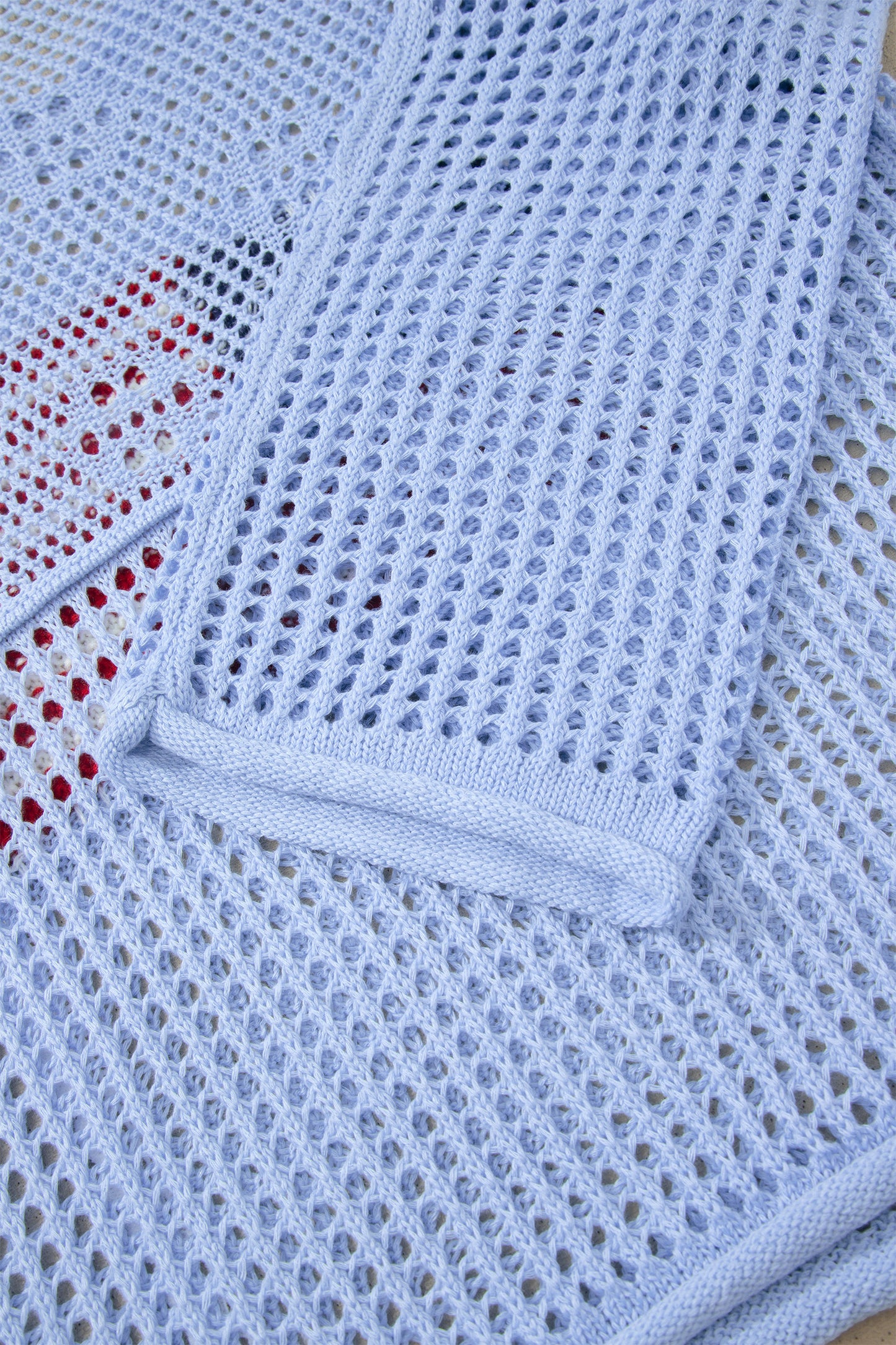 White Hollow Out Crochet Knit American Flag Patched Sweater Hoodie