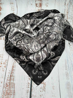 Black & Gray Cascading Paisley