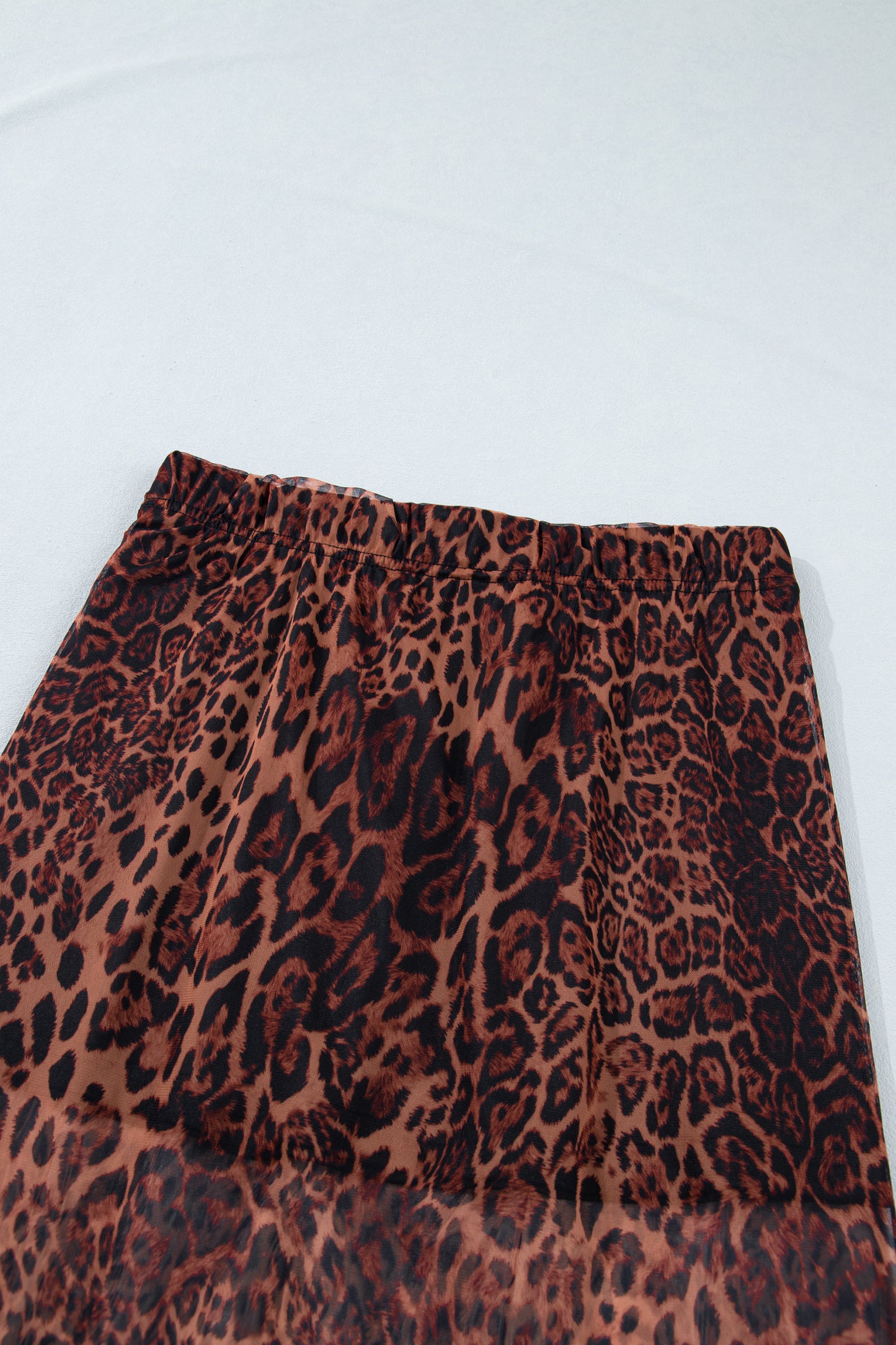 Wild Side Sheer Leopard Maxi Skirt
