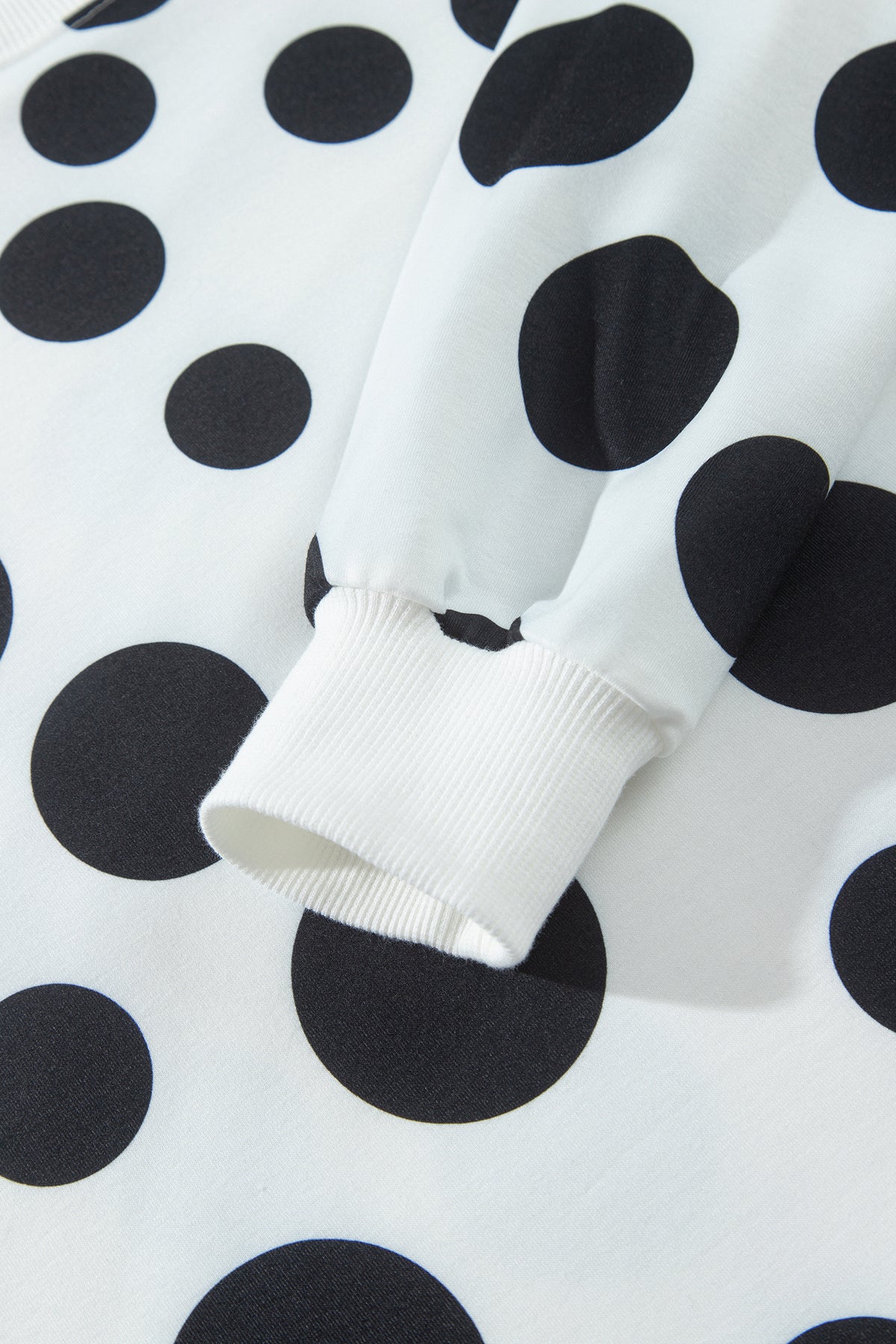 Polka Dot Long Sleeve Top & Drawstring Pants Set