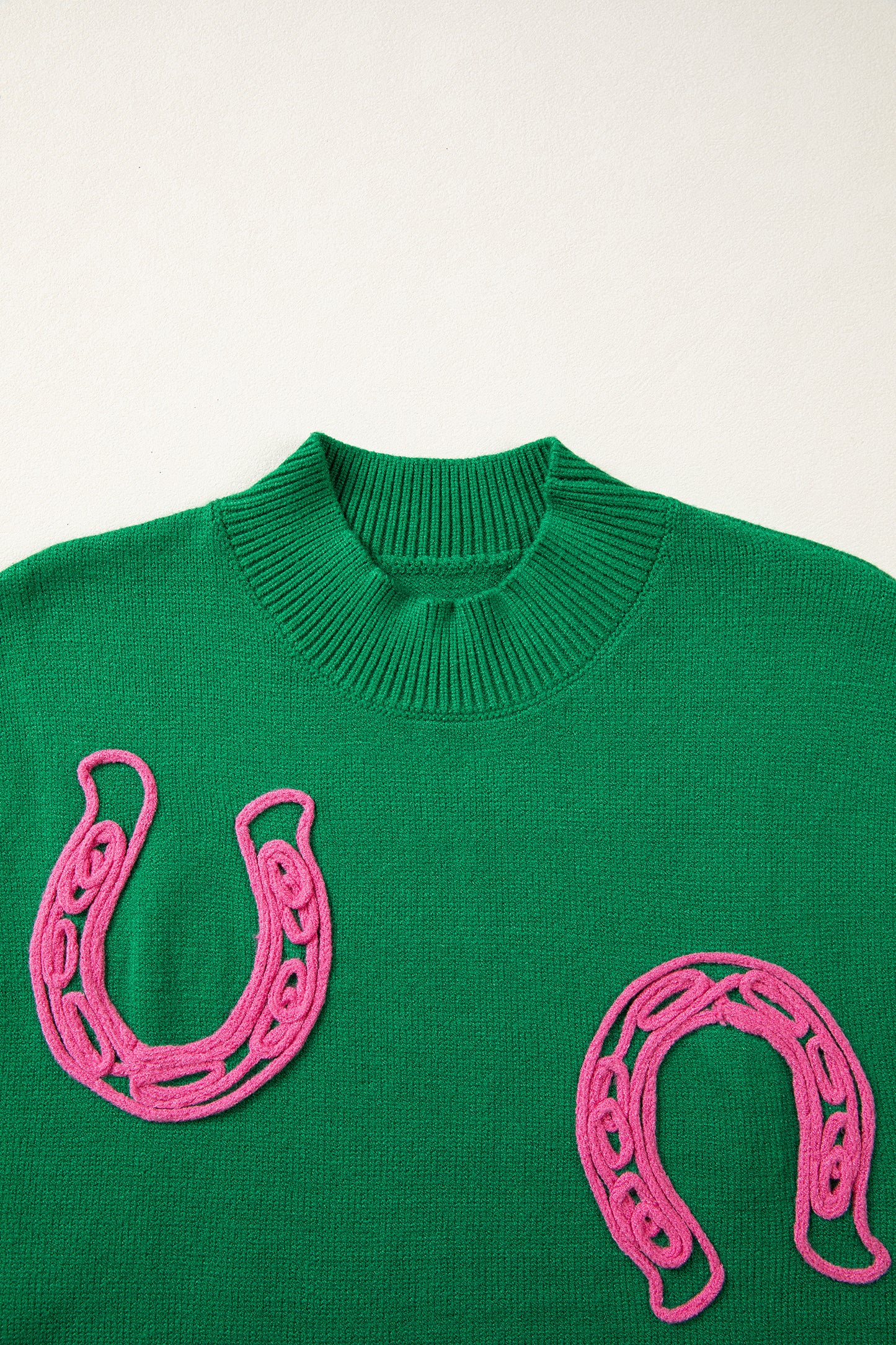 Parchment Corded Horseshoe Mock Neck Sweater Available in multiple colors