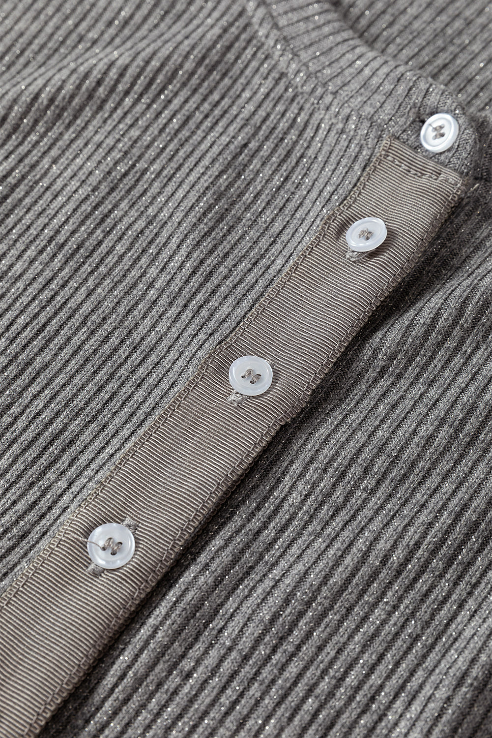 Ribbed Knit Button Down Slim Cardigan