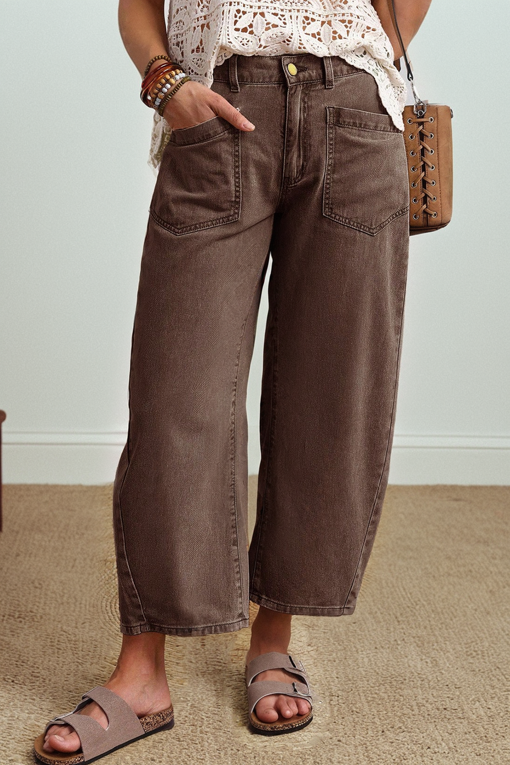Coffee Run Barrel Jeans