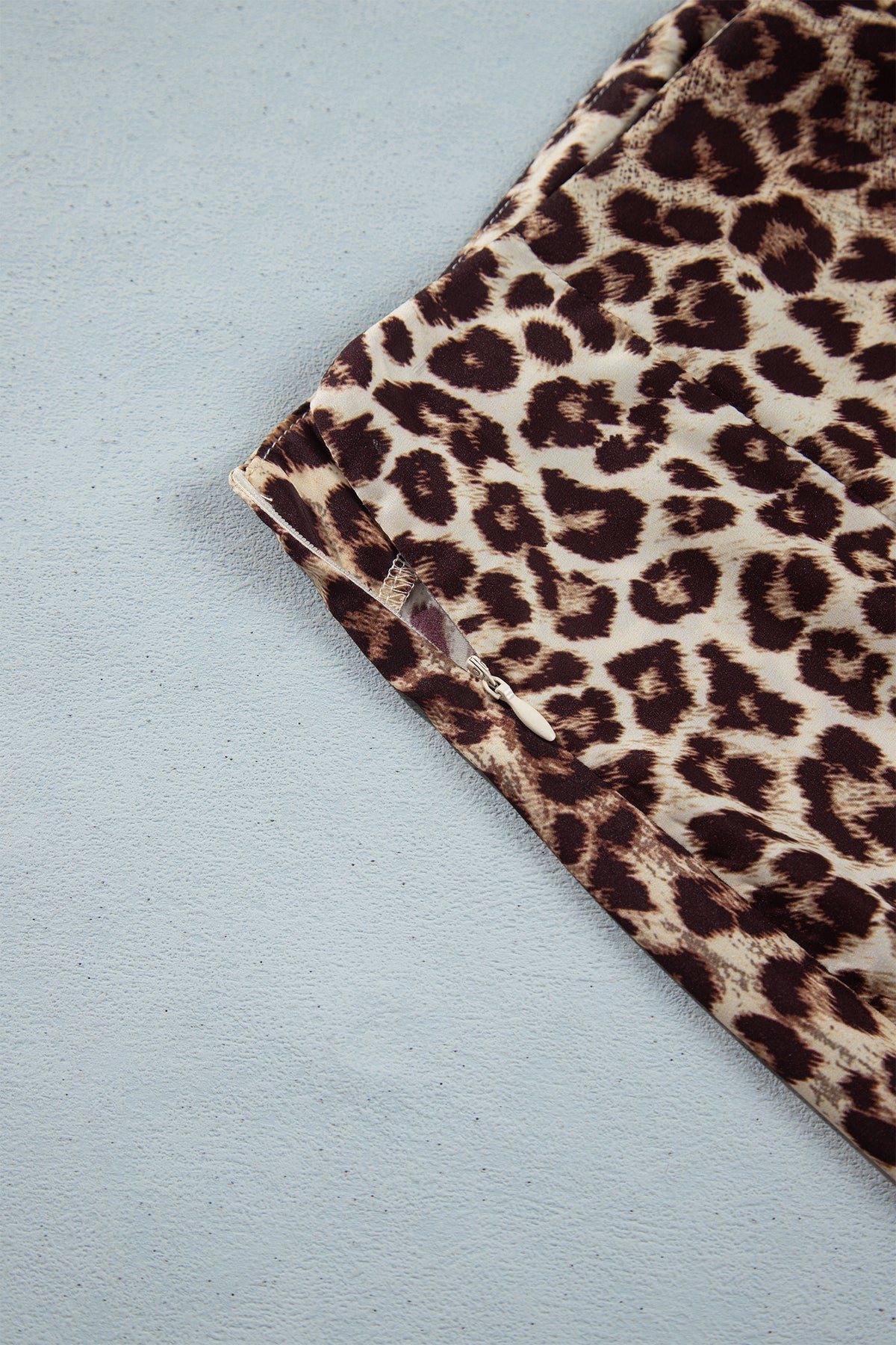 Multicolour Cheetah Print Trim Split Long Western Skirt
